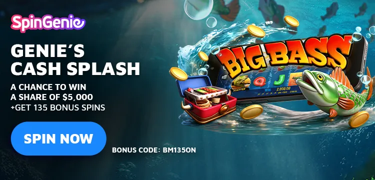 A CHANCE TO WIN A SHARE OF $5,000 + Get 135 Bonus Spins